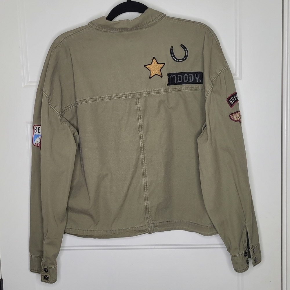 Idyllwind Miranda Lambert Military Green Patch Utility Jacket. Size XL - Picture 9 of 12